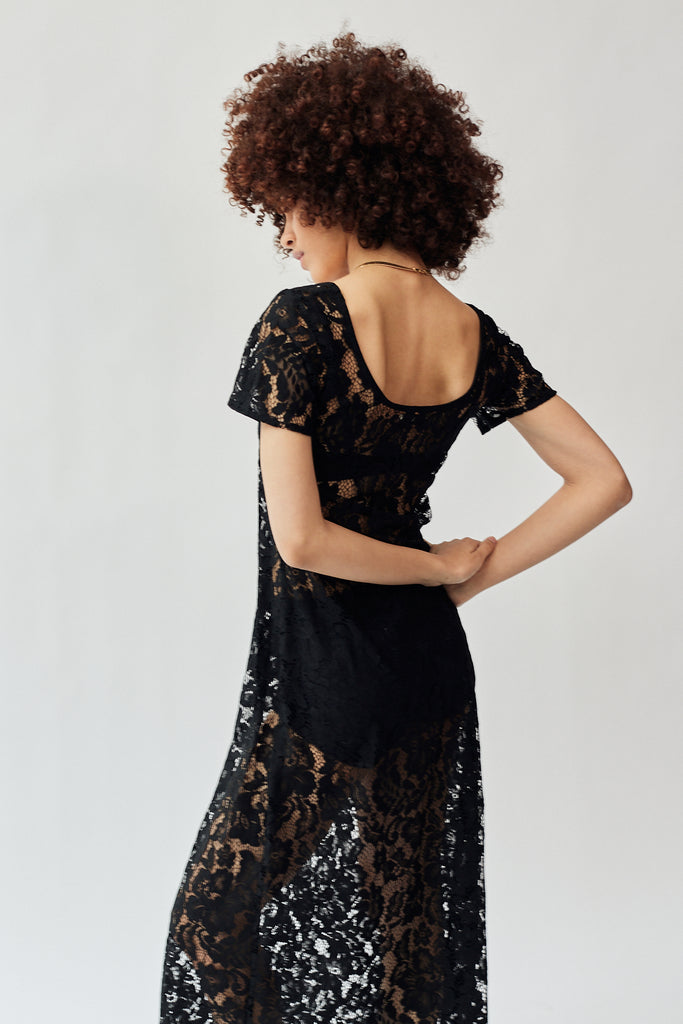 A Bronze Age Mimi Lace Dress in Black Lanai Lace at Parc Shop