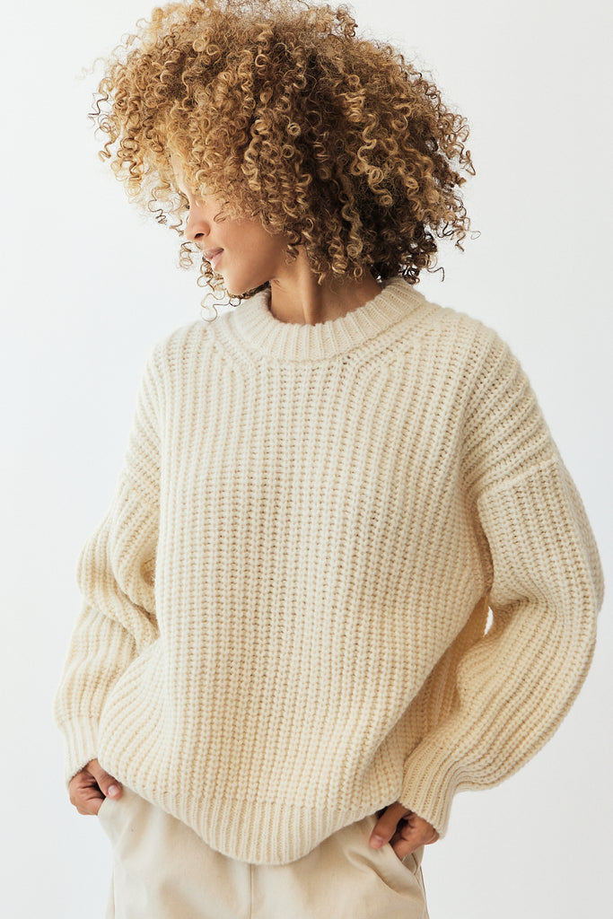 Atelier Delphine Alpaca Rib Sweater in Cream at Parc Shop | Minneapolis, MN