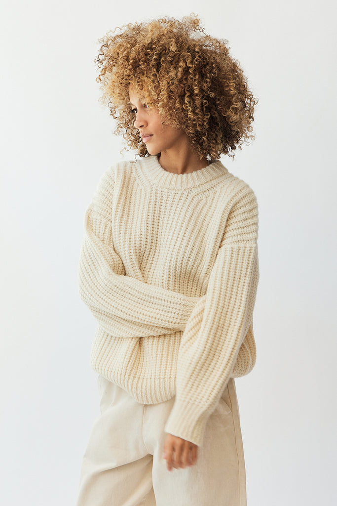 Atelier Delphine Alpaca Rib Sweater in Cream at Parc Shop | Minneapolis, MN