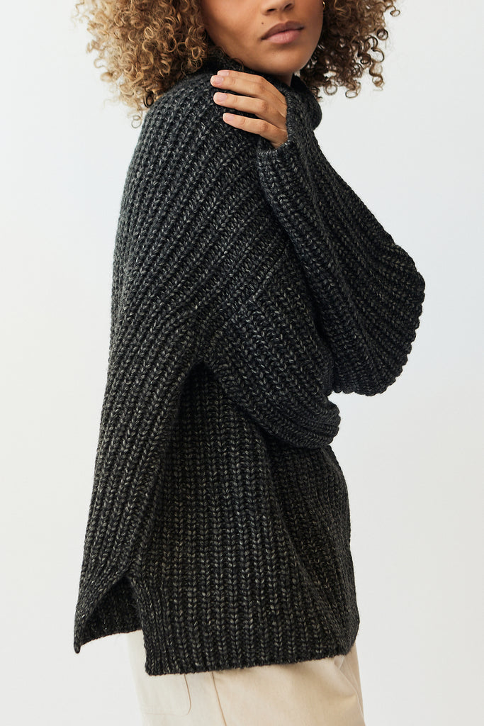 Atelier Delphine Alpaca Rib Turtleneck in Charcoal at Parc Shop | Minneapolis, MN 