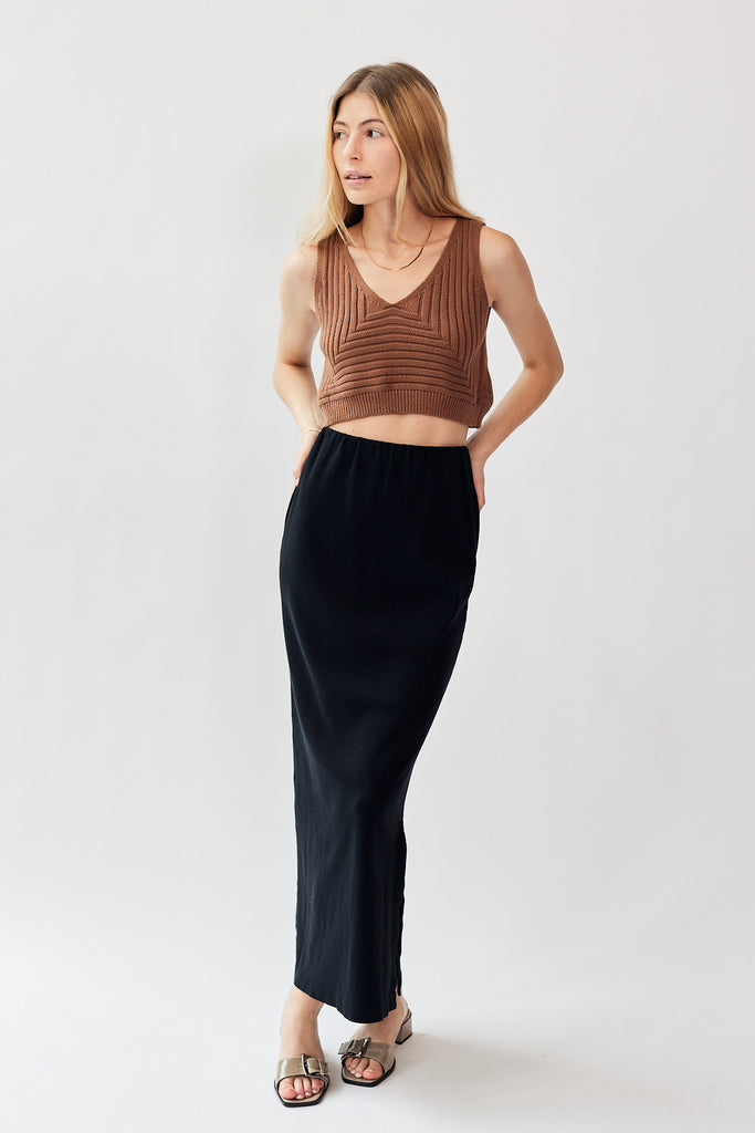 Atelier Delphine Jersey Maxi Skirt in Black at Parc Shop