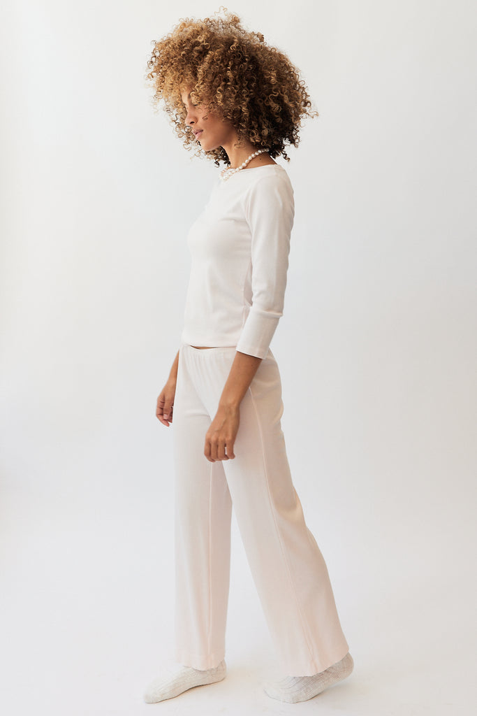 Donni Baby Rib Scallop Pant in Ballerina at Parc Shop | Minneapolis, MN