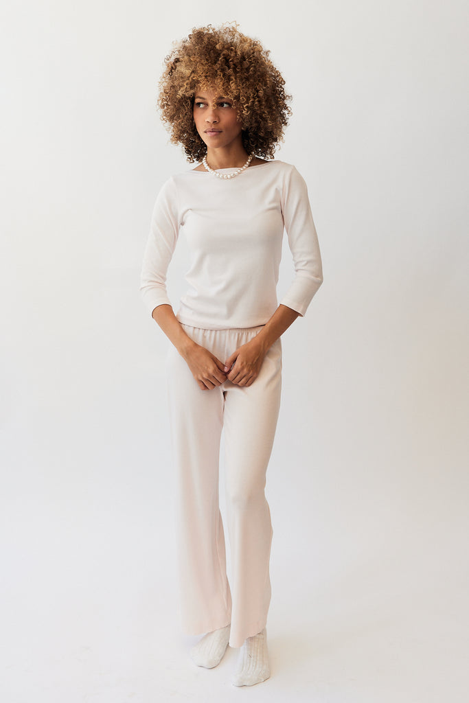 Donni Baby Rib Scallop Pant in Ballerina at Parc Shop | Minneapolis, MN