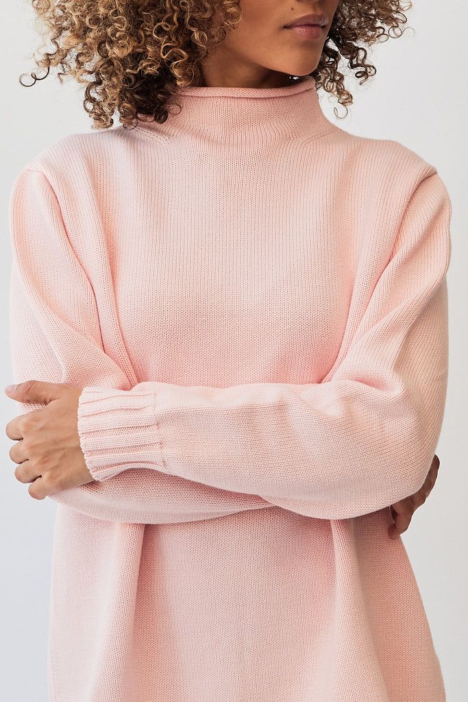 Donni Cotton Cashmere Roll Neck Sweater in Ballerina at Parc Shop | Minneapolis, MN