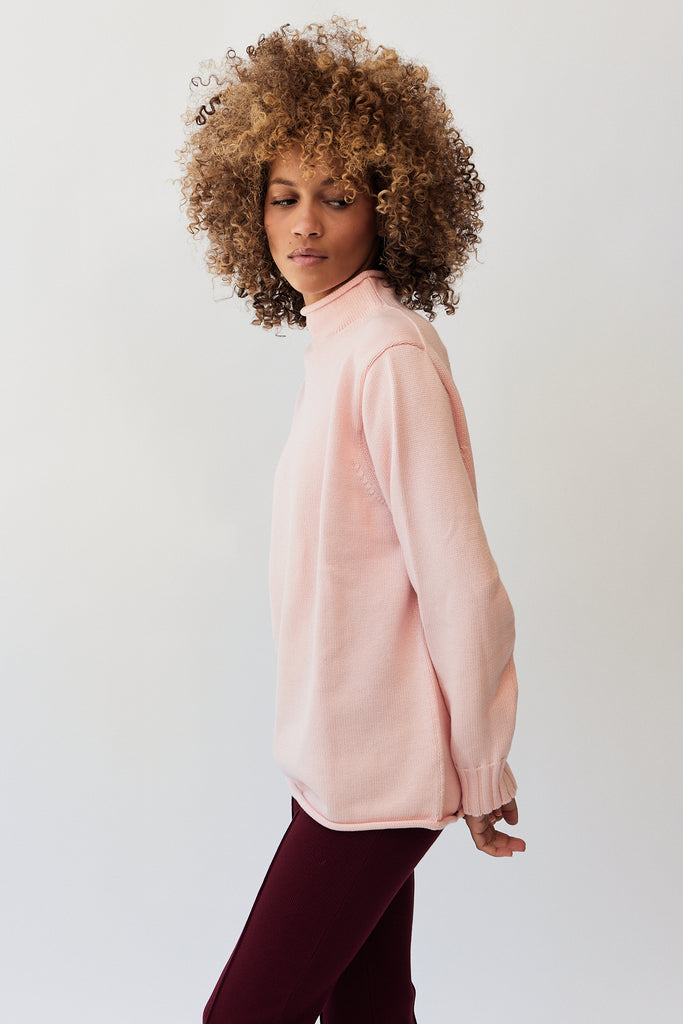 Donni Cotton Cashmere Roll Neck Sweater in Ballerina at Parc Shop | Minneapolis, MN