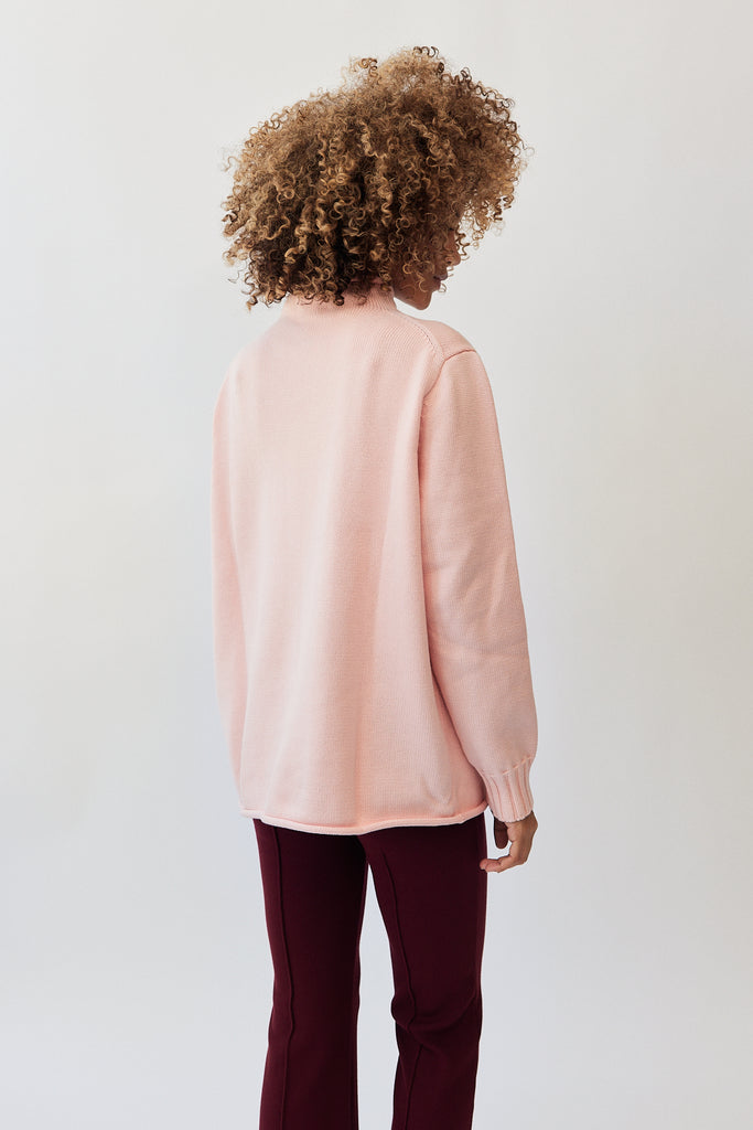 Donni Cotton Cashmere Roll Neck Sweater in Ballerina at Parc Shop | Minneapolis, MN