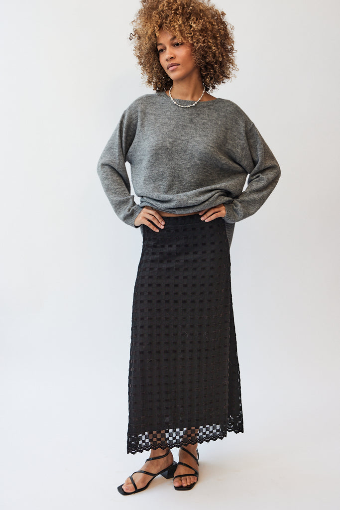 Find Me Now Harmony Checkered Skirt in Black at Parc Shop | Minneapolis, MN