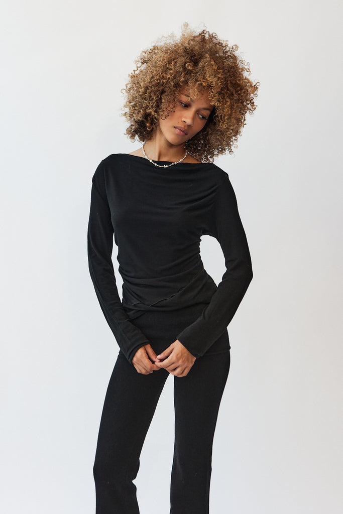 Geel Drew Top in Black at Parc Shop | Minneapolis, MN