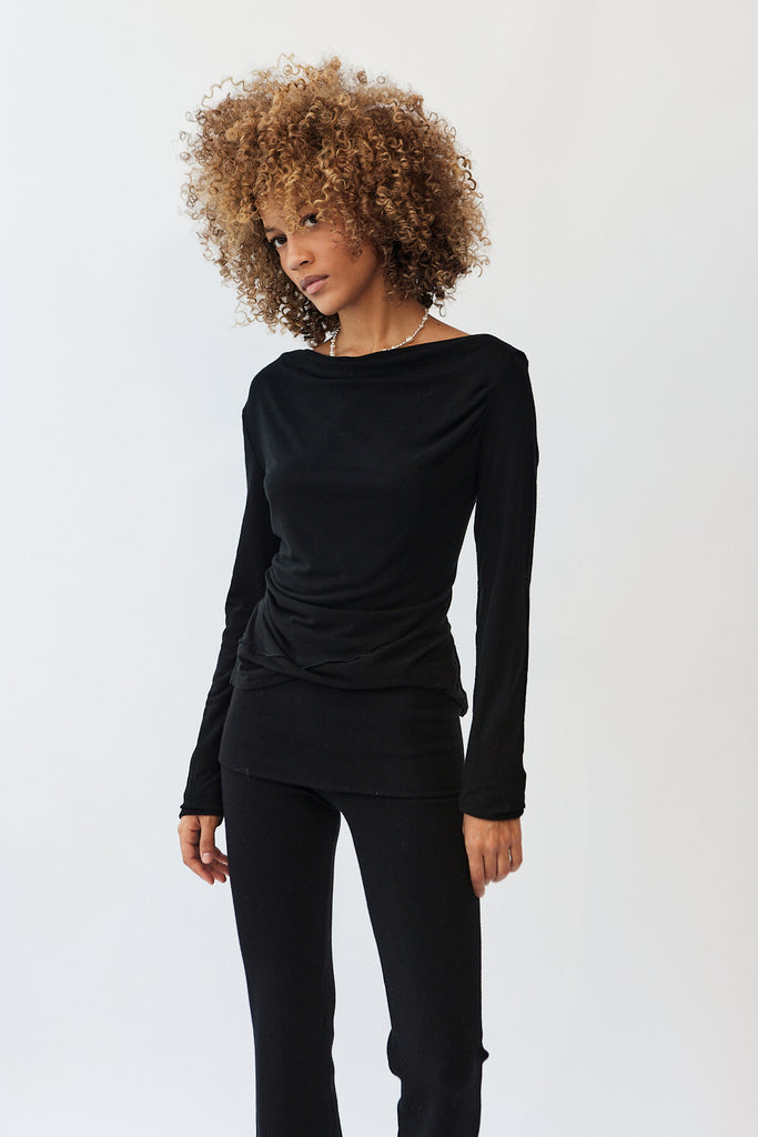 Geel Drew Top in Black at Parc Shop | Minneapolis, MN