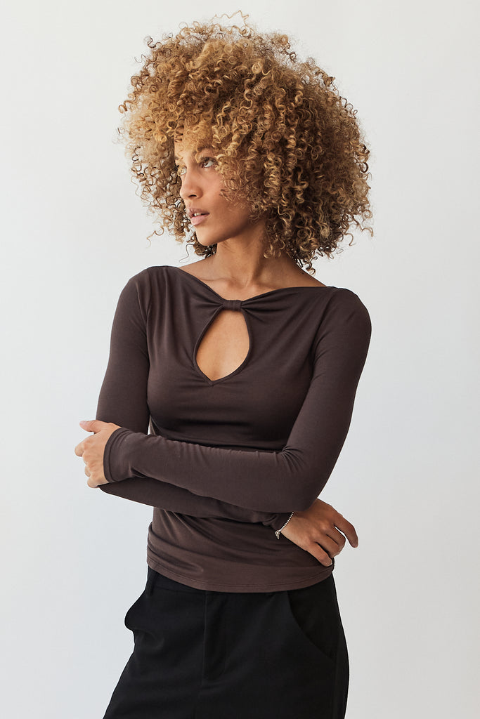 Geel Sylvie Top in Hickory Brown at Parc Shop | Minneapolis, MN