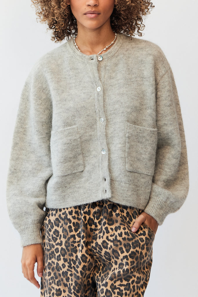 Le Bon Shoppe Amelie Alpaca Cardigan in Light Grey at Parc Shop | Minneapolis, MN