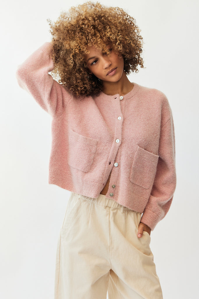 Le Bon Shoppe Amelie Alpaca Cardigan in Pink Rose at Parc Shop | Minneapolis, MN
