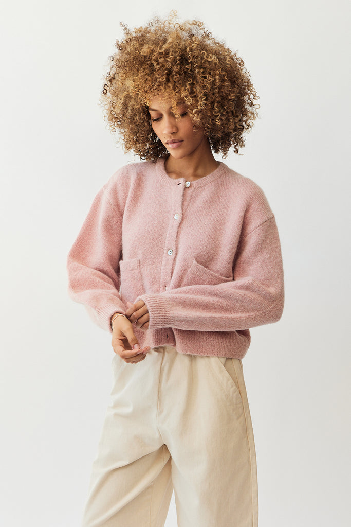 Le Bon Shoppe Amelie Alpaca Cardigan in Pink Rose at Parc Shop | Minneapolis, MN