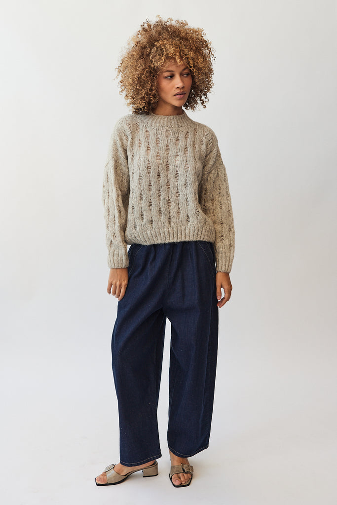 Micaela Greg Barrel Pant in Dark Indigo at Parc Shop | Minneapolis, MN