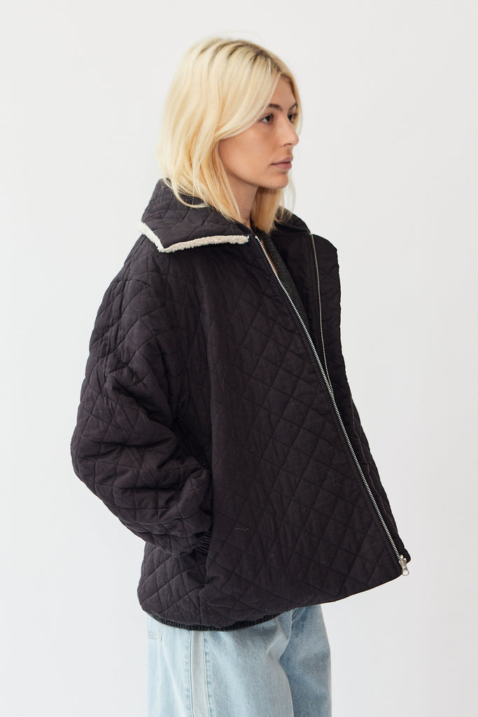 Micaela Greg Reversible Bomber in Black at Parc Shop | Minneapolis, MN