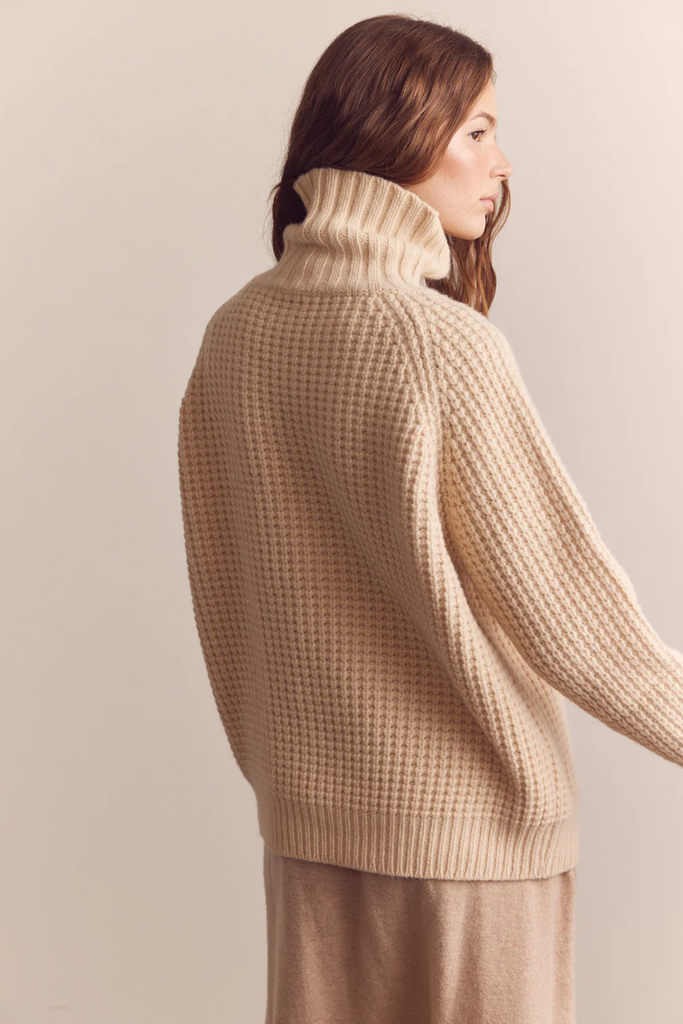 Amente Wool Turtleneck Waffle Sweater in Cream at Parc Shop | Minneapolis, MN