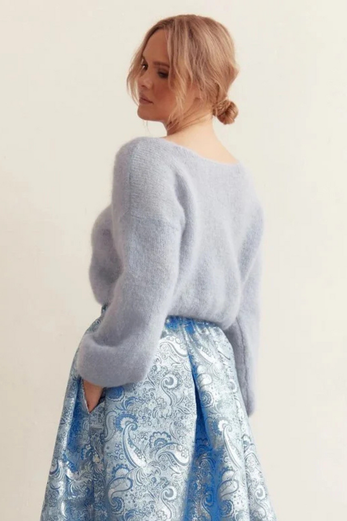 American Dreams Cornelia Cropped Cardigan in Light Blue at Parc Shop | Minneapolis, MN