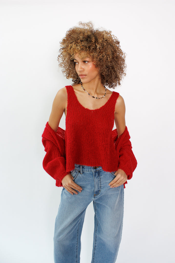 Atelier Delphine Sweater Tank in Red at Parc Shop | Minneapolis, MN