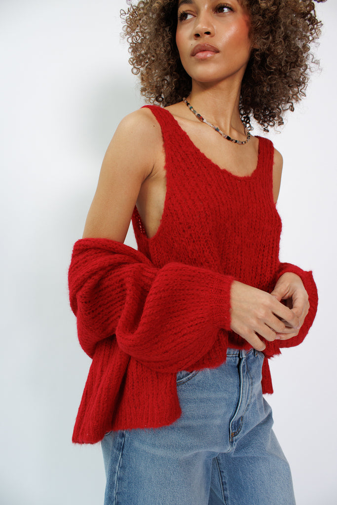 Atelier Delphine Sweater Tank in Red at Parc Shop | Minneapolis, MN