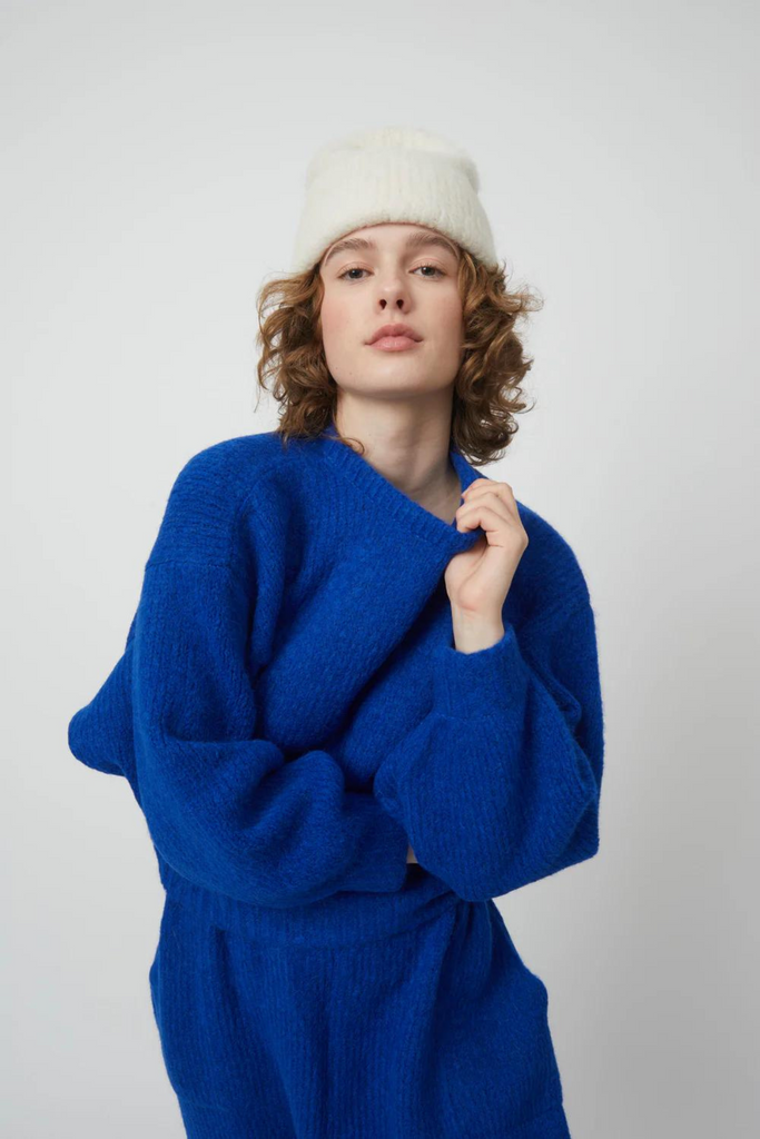 Atelier Delphine Balloon Sleeve Sweater in Blue at Parc Shop | Minneapolis, MN