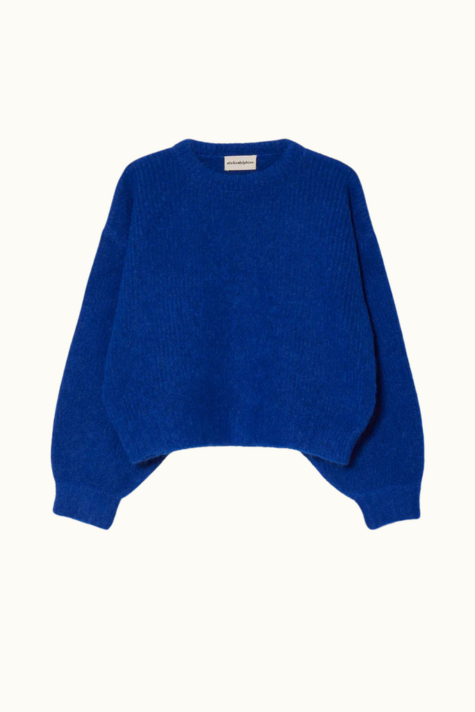 Atelier Delphine Balloon Sleeve Sweater in Blue at Parc Shop | Minneapolis, MN