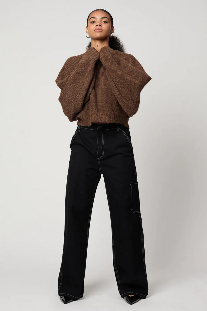 Atelier Delphine Balloon Sleeve Sweater in Oak at Parc Shop | Minneapolis, MN