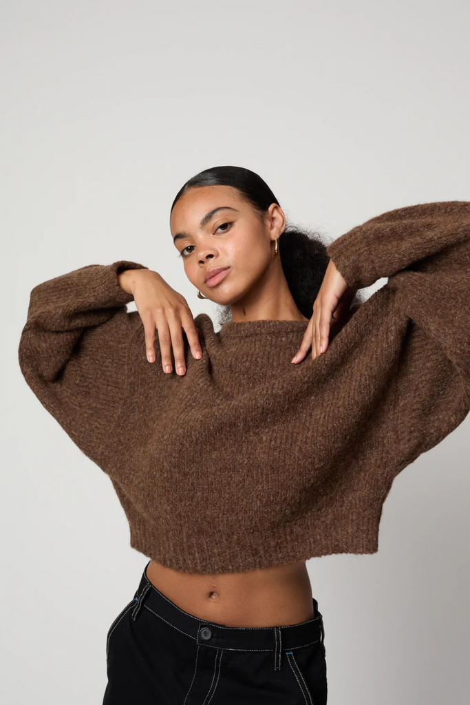 Atelier Delphine Balloon Sleeve Sweater in Oak at Parc Shop | Minneapolis, MN