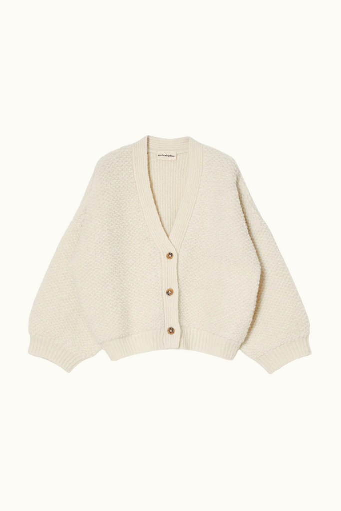 Atelier Delphine Tristan Cardigan in Beige at Parc Shop | Minneapolis, MN