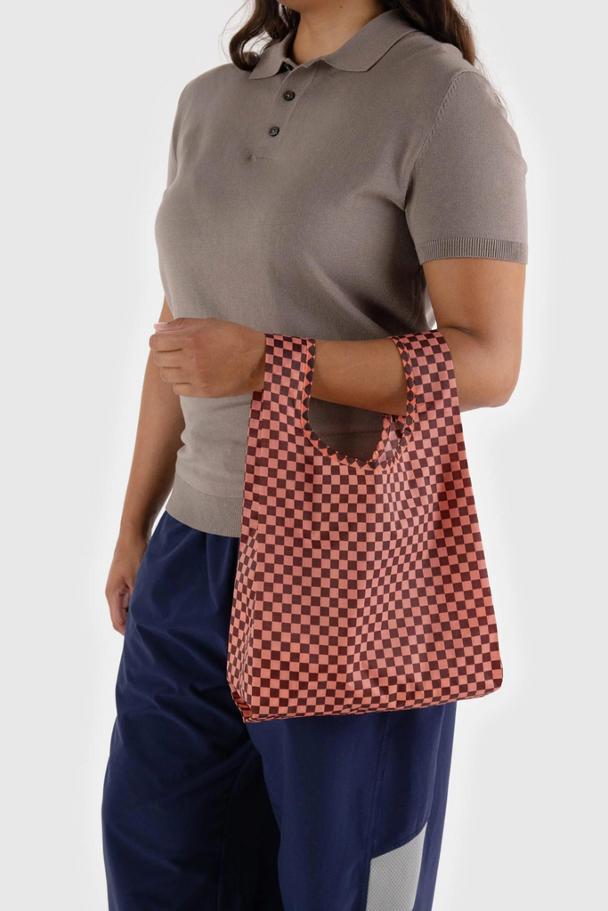 Baby Baggu in Pink Brown Check at Parc Shop 