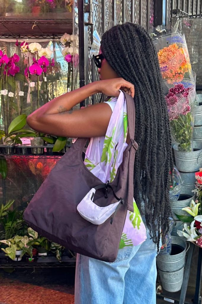 Baggu Crescent Bag Charm in Dusty Pink at Parc Shop | Minneapolis, MN