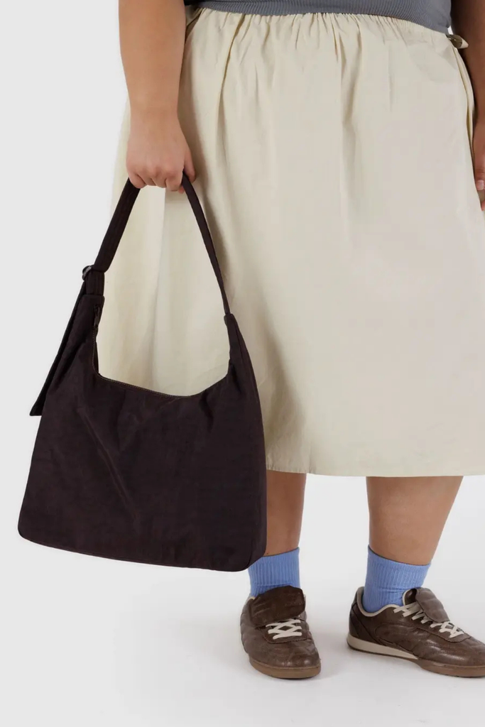 Baggu Nylon Shoulder Bag in Chocolate Plum at Parc Shop | Minneapolis