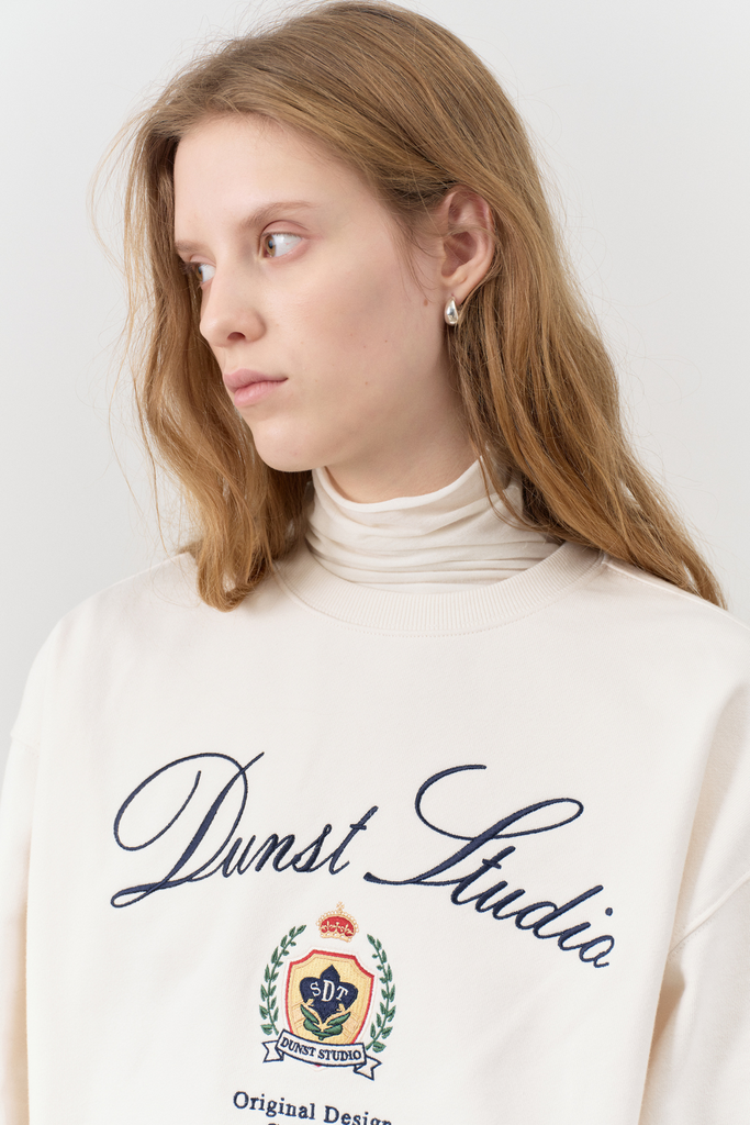 Dunst Unisex Classic Logo Sweatshirt in Cream at Parc Shop | Minneapolis, MN