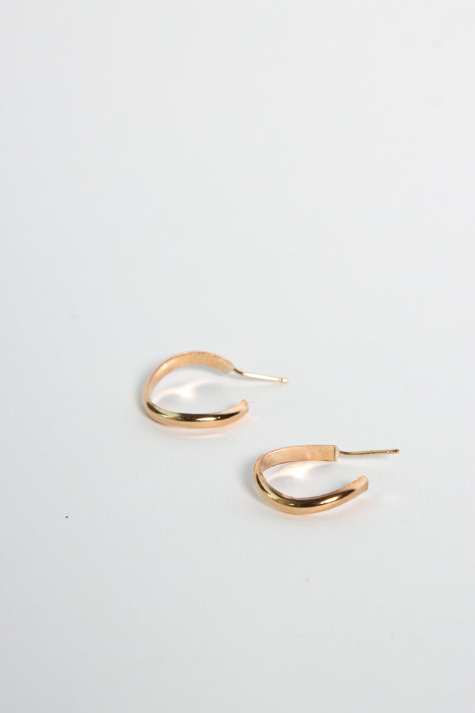 Gem & Blue Mini Heli Hoops in Gold Fill at Parc Shop | Minneapolis, MN