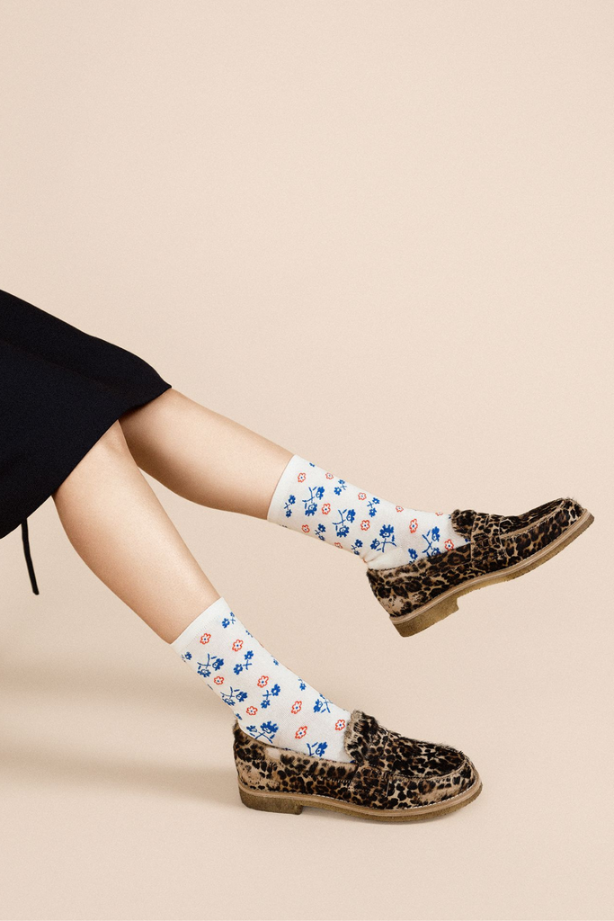 Hansel From Basel Feedsack Floral Crew Socks at Parc Shop | Minneapolis, MN