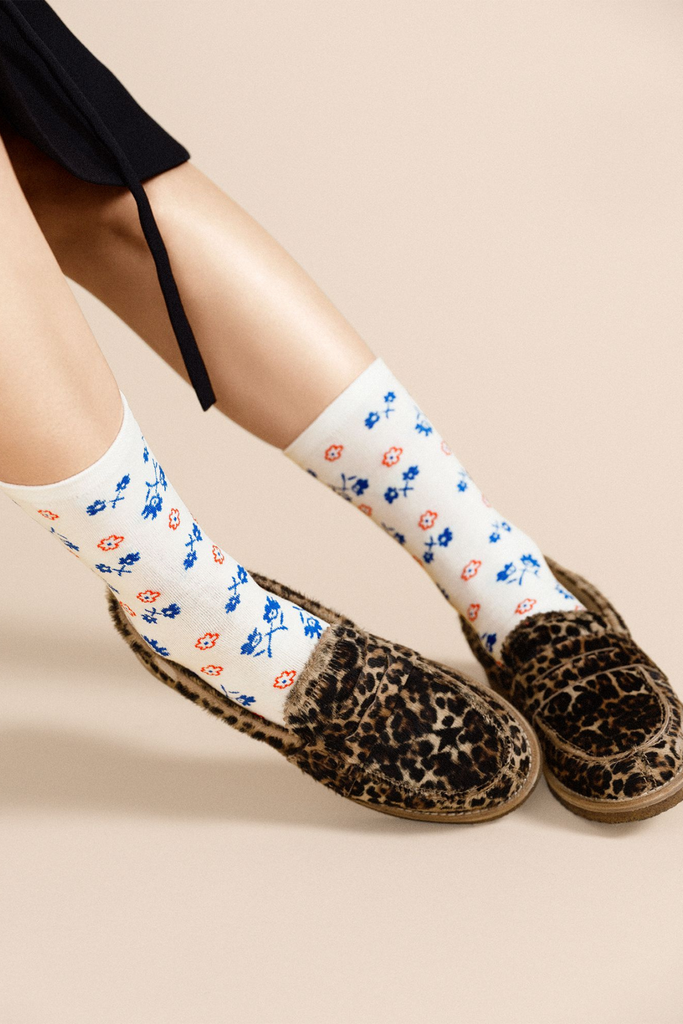 Hansel From Basel Feedsack Floral Crew Socks at Parc Shop | Minneapolis, MN