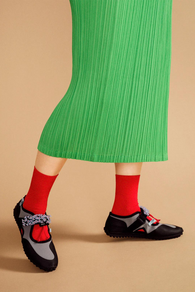 Hansel From Basel Trouser Crew Socks in Candy Apple at Parc Shop