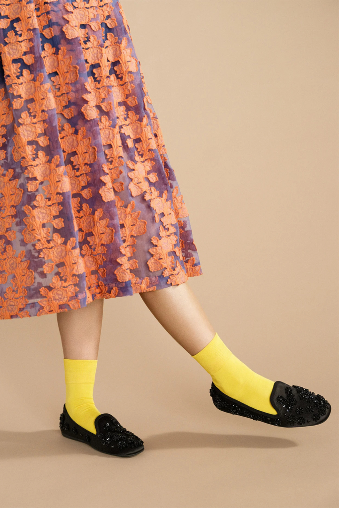 Hansel From Basel Trouser Crew Socks in Lemon Apple at Parc Shop | Minneapolis, MN