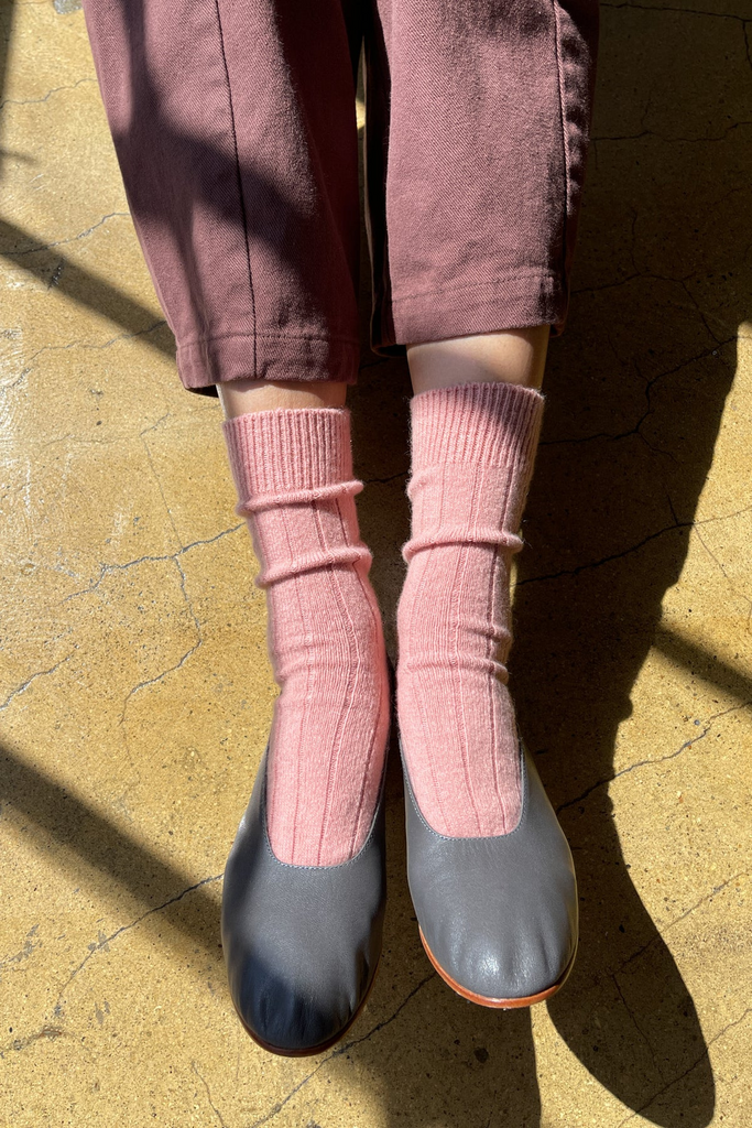  Le Bon Shoppe Classic Cashmere Socks in Rose Petal at Parc Shop | Minneapolis, MN