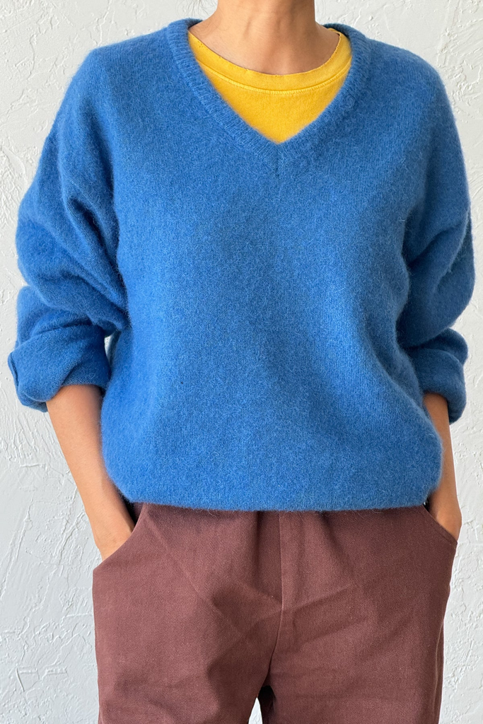 Le Bon Shoppe James Mohair Sweater in Blue at Parc Shop | Minneapolis, MN