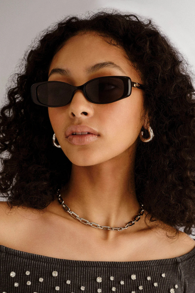 Le Specs Lil Starlight Sunglasses in Black at Parc Shop | Minneapolis, MN