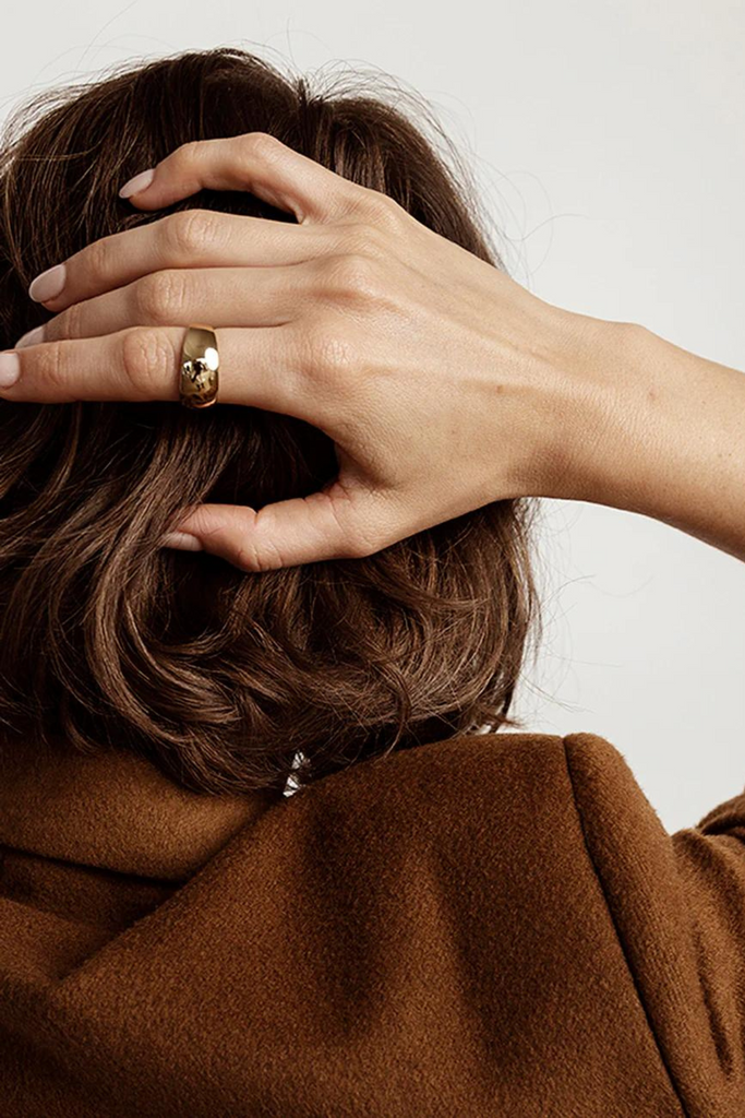 Maslo Domed Ring in Gold Plated Brass at Parc Shop | Minneapolis, MN