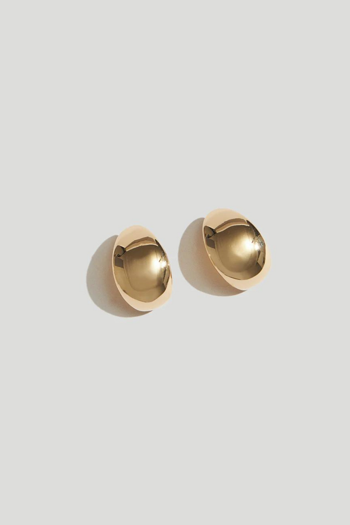 Maslo Huggie Earrings in Gold Plated Brass at Parc Shop | Minneapolis, MN