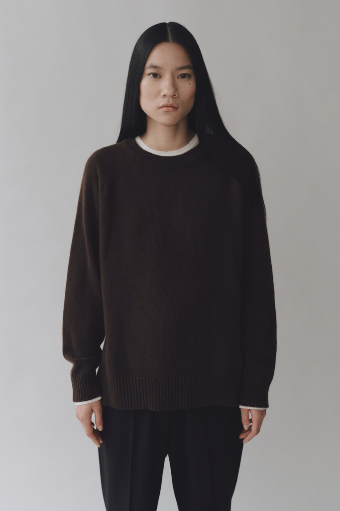 Mijeong Park Cashmere Blend Crewneck Knit in Brown at Parc Shop | Minneapolis, MN