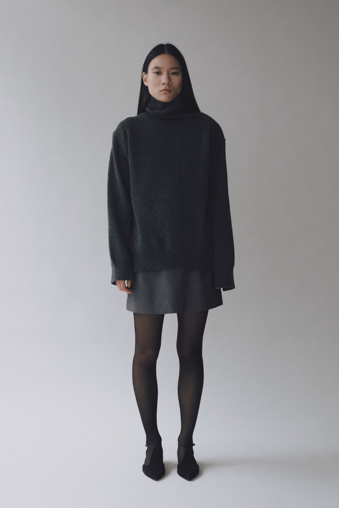 Mijeong Park Cashmere Blend High Neck Knit in Charcoal at Parc Shop | Minneapolis, MN