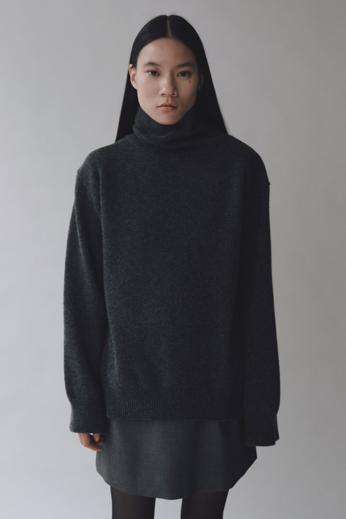 Mijeong Park Cashmere Blend High Neck Knit in Charcoal at Parc Shop | Minneapolis, MN