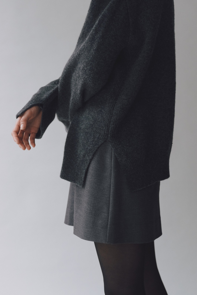 Mijeong Park Cashmere Blend High Neck Knit in Charcoal at Parc Shop | Minneapolis, MN