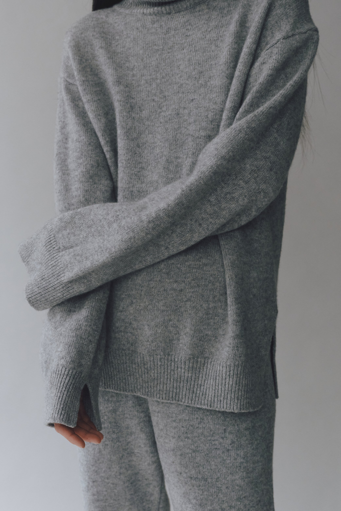 Mijeong Park Cashmere Blend High Neck Knit in Gray at Parc Shop | Minneapolis, MN