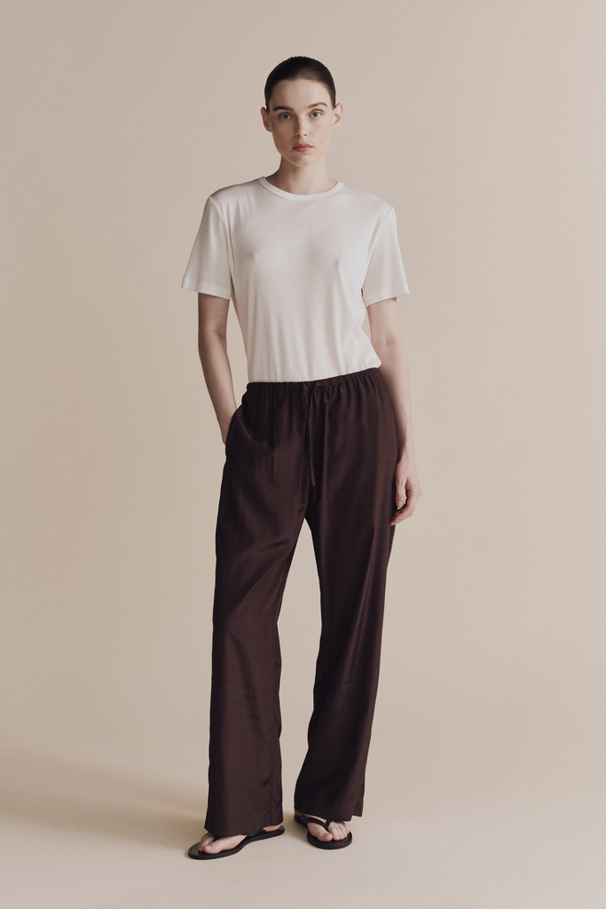 Mijeong Park Cotton Tencel Ribbed T-Shirt in White at Parc Shop | Minneapolis, MN