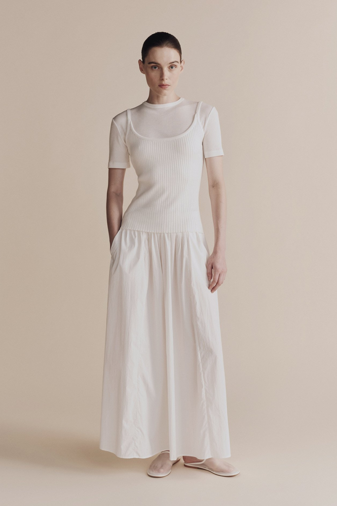 Mijeong Park Gathered Maxi Skirt in White at Parc Shop | Minneapolis, MN