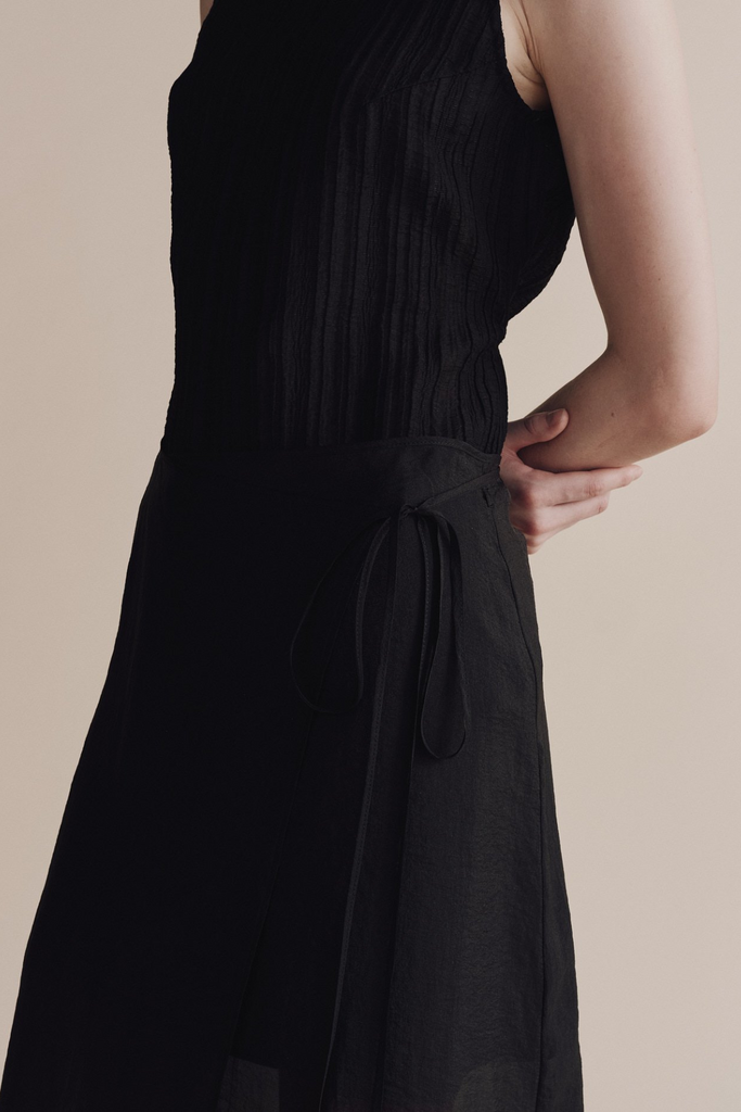 Mijeong Park Organza Wrap Skirt in Black at Parc Shop | Minneapolis, MN